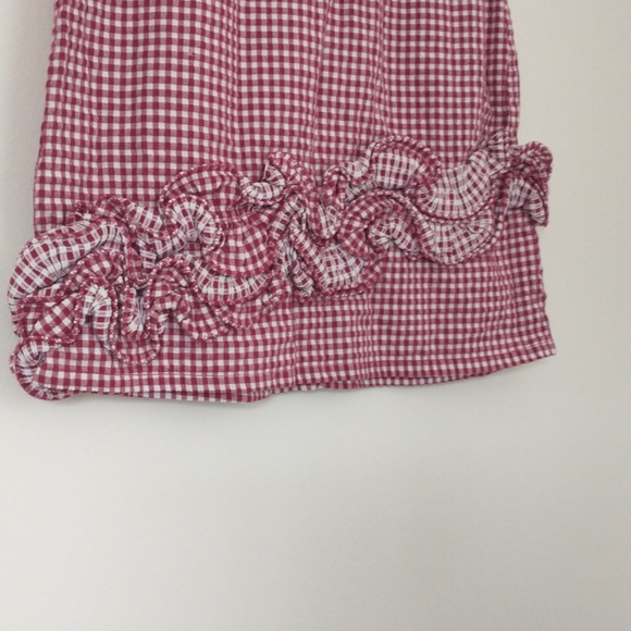 Lovers + Friends red gingham ruffled skirt XS - Picture 2 of 8